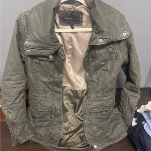 BCBGMaxAzria Men's Military Green Quilted Jacket